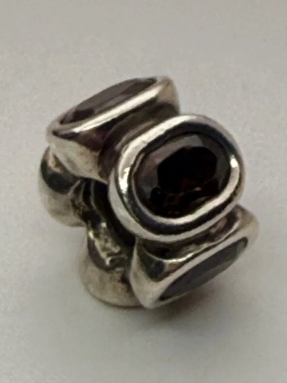 Pandora Retired Natural Light Smoky Quartz Sterling Silver Charm 790351SQ